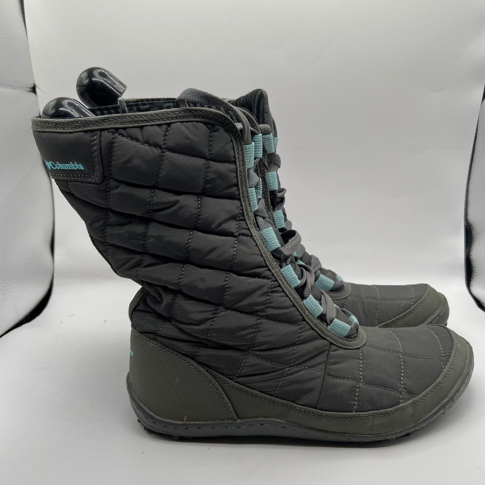 Columbia Minx Mid II Omni-Heat Waterproof Winter Boots Grey Teal 200g snow shoes